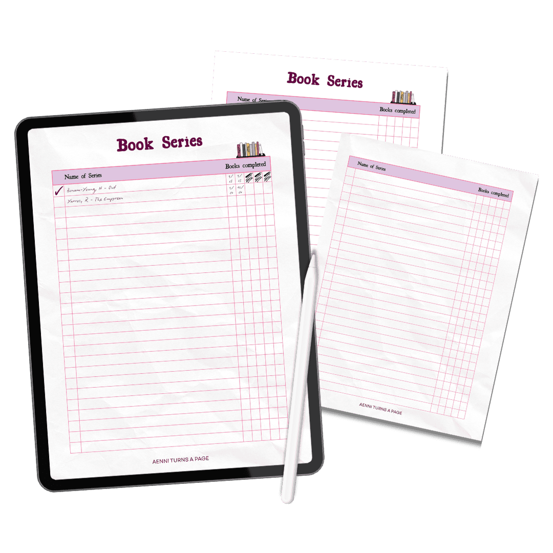 Mockup from the Romance Book Series Tracker